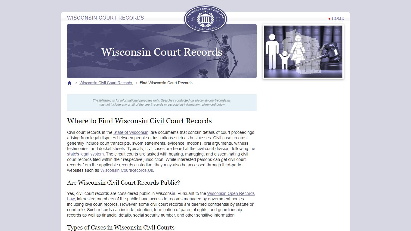 Where to Find Wisconsin Civil Court Records